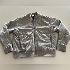 Vuori Halo Basin Bomber Jacket Heather Gray Size Small